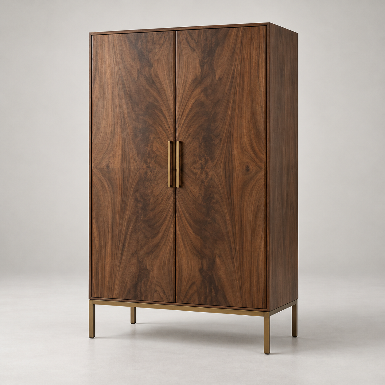 Alto Walnut Cabinet on a pale studio background