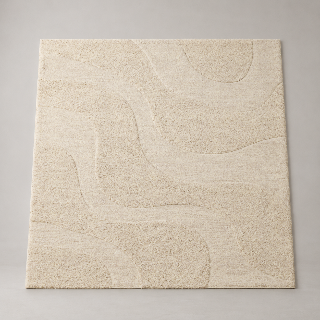 Bosque Textured Rug on a pale studio background