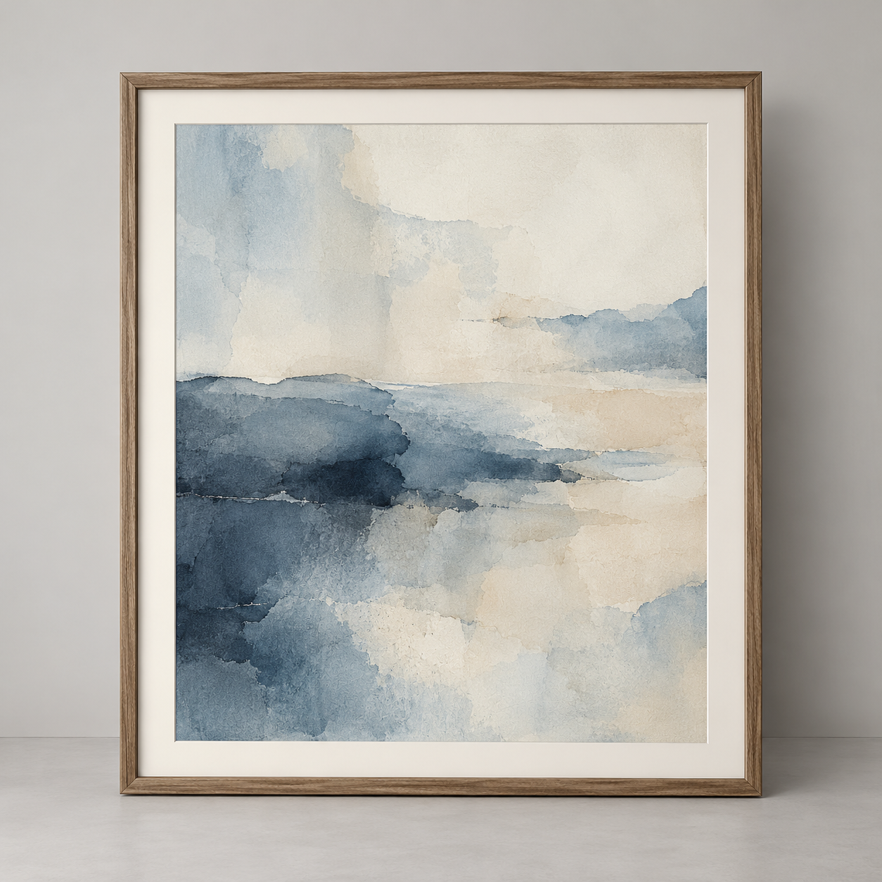 Bruma Watercolor Print on a pale studio background