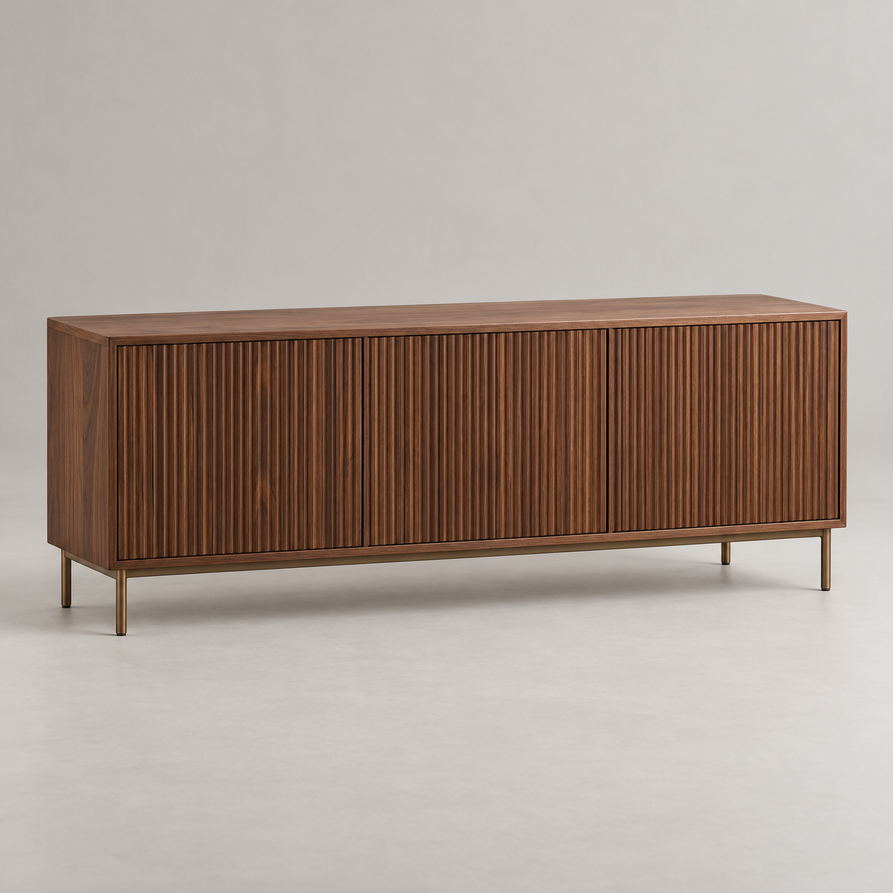 Cedro Low Credenza on a pale studio background