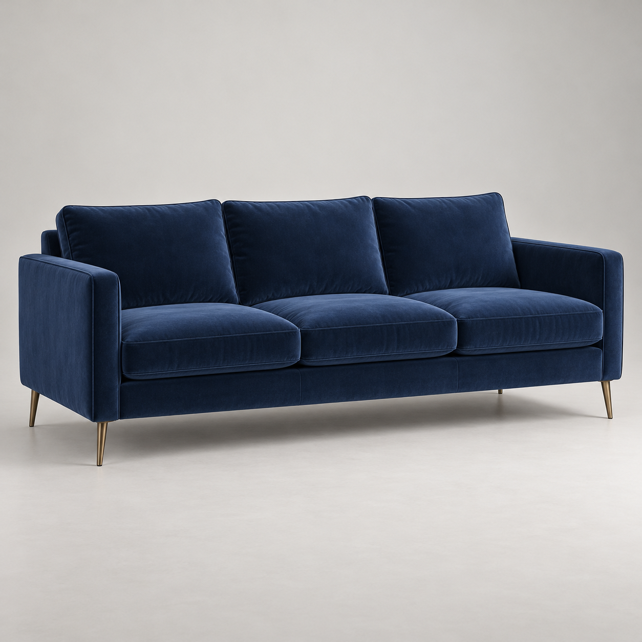 Cielo Blue Sofa on a pale studio background