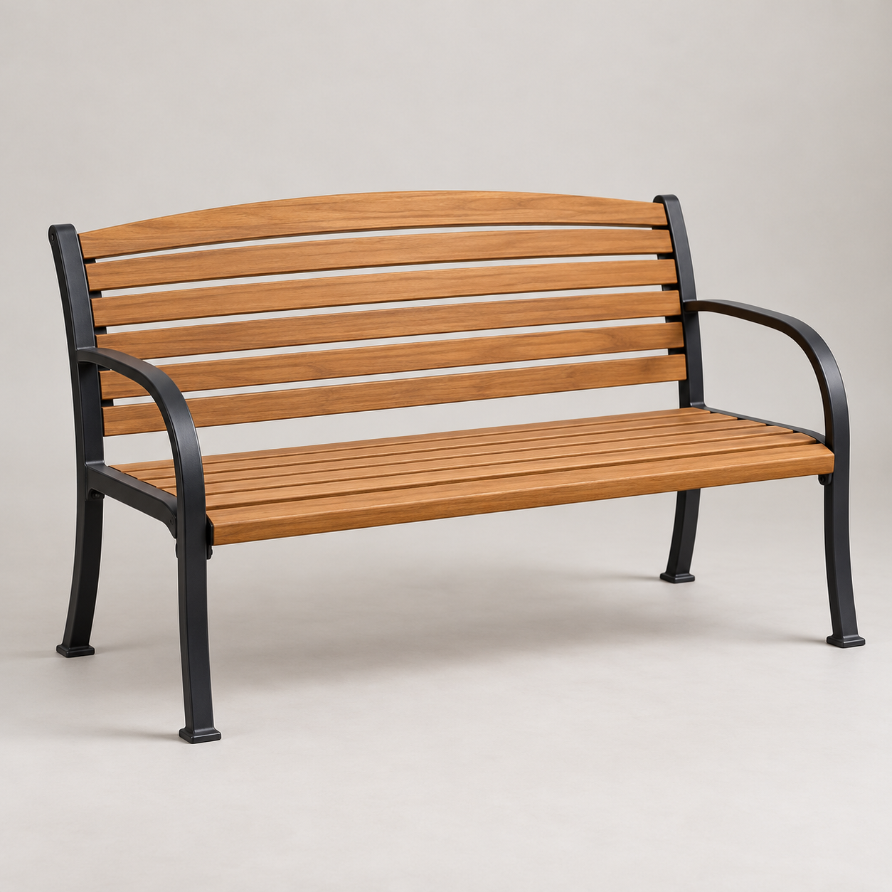 Costa Outdoor Bench on a pale studio background