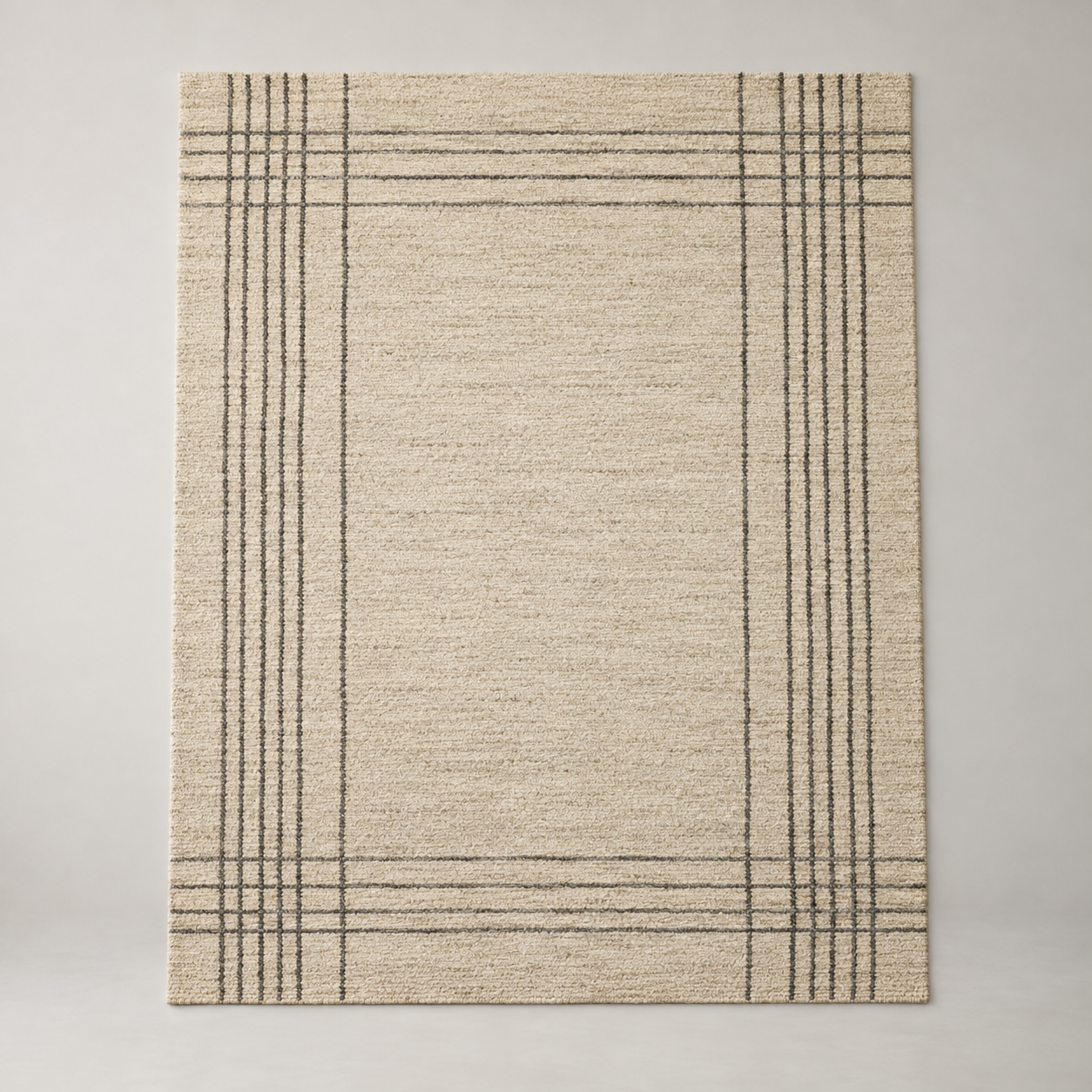 Sierra Wool Rug on a pale studio background