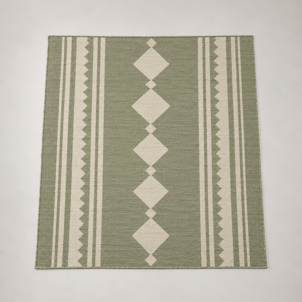 Valle Flatweave Rug on a pale studio background