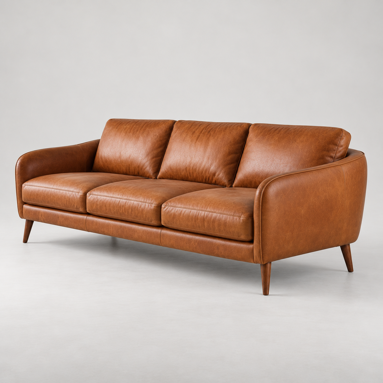 Illustrative generated alternate view of Sol Cognac Sofa