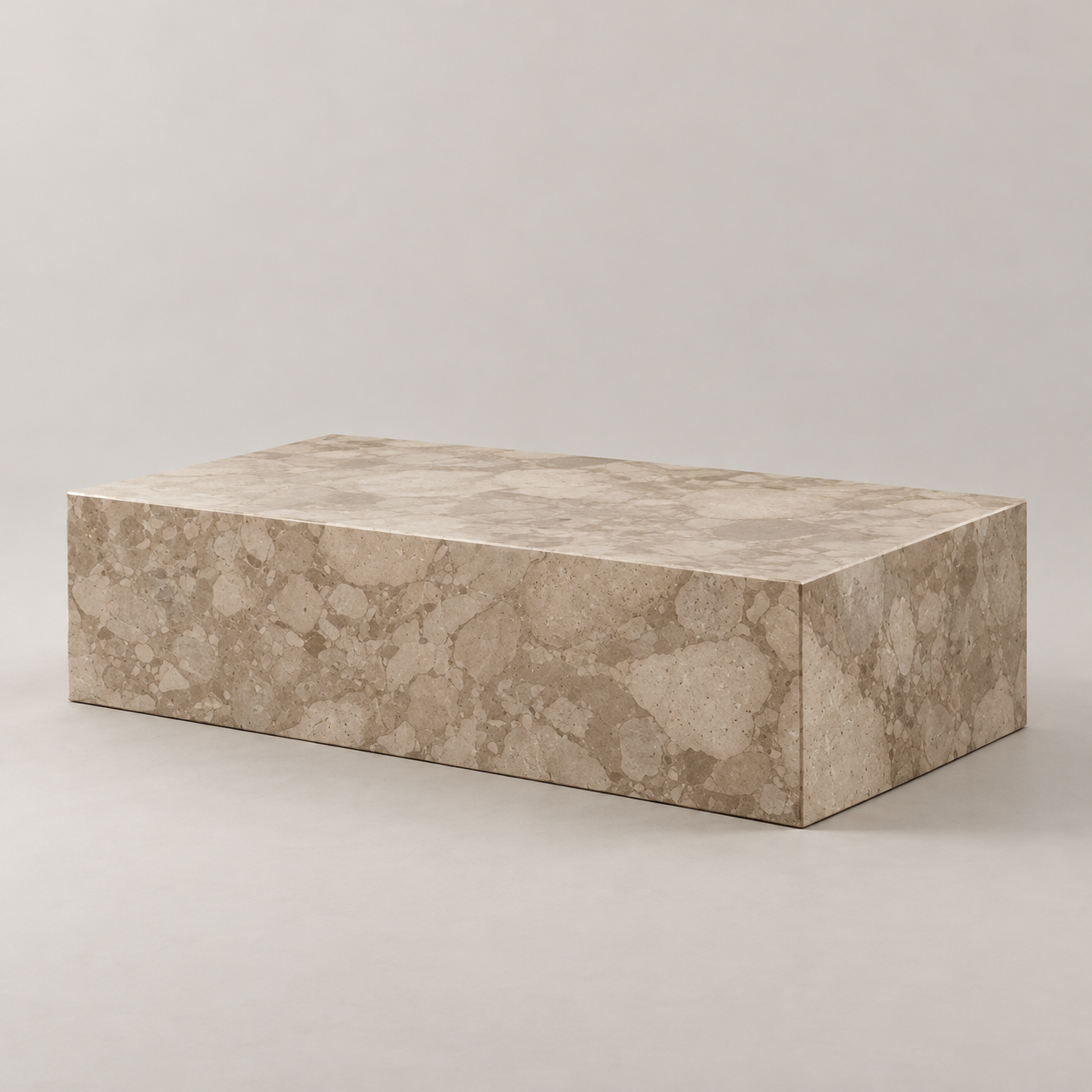 Illustrative generated alternate view of Travertine Plinth Table
